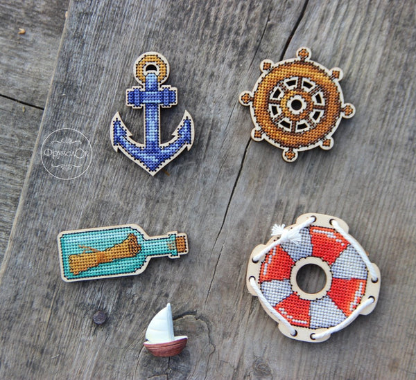 DIY Cross stitch kit on wood