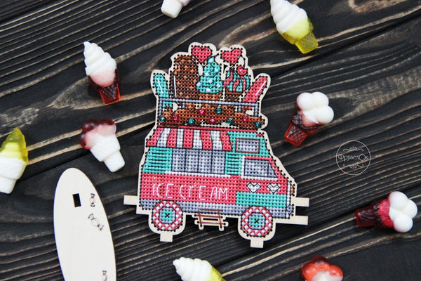 DIY Cross stitch kit on wood