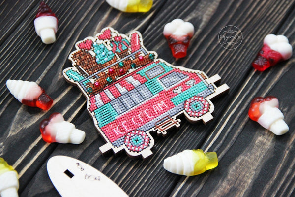 DIY Cross stitch kit on wood