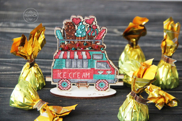 DIY Cross stitch kit on wood