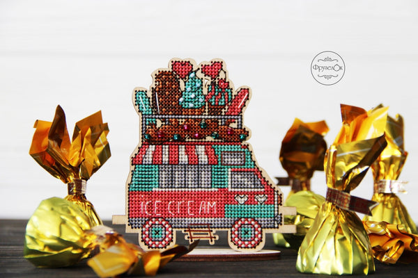 DIY Cross stitch kit on wood