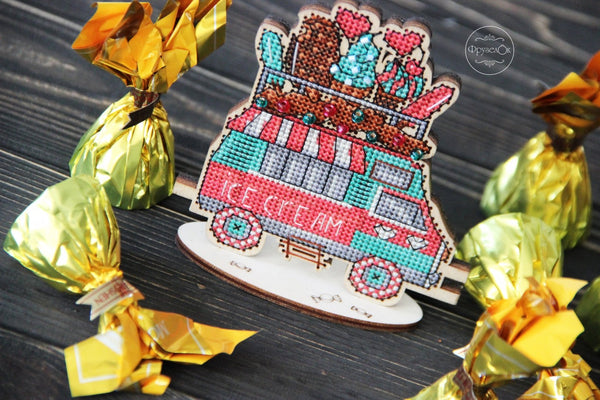 DIY Cross stitch kit on wood