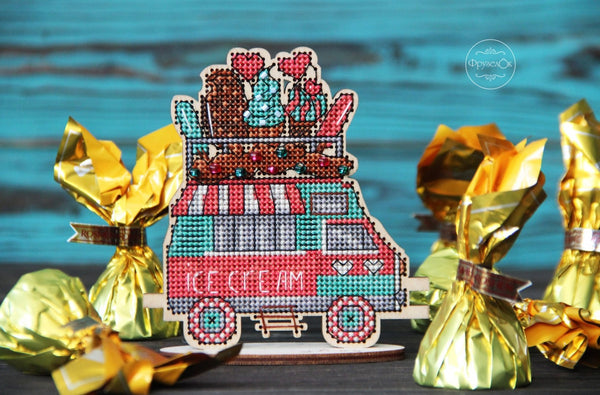 DIY Cross stitch kit on wood