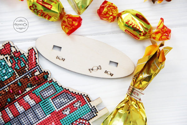 DIY Cross stitch kit on wood