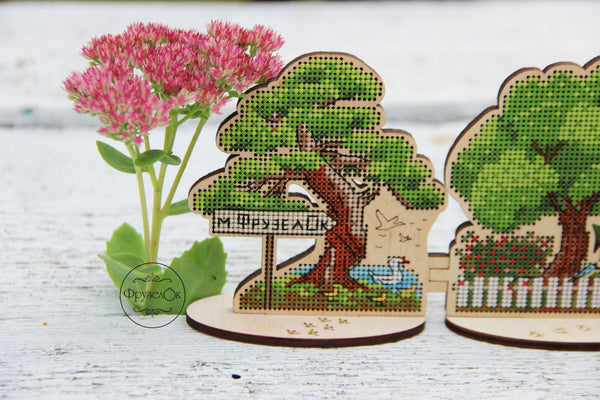 DIY Cross stitch kit on wood