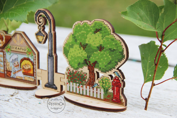 DIY Cross stitch kit on wood