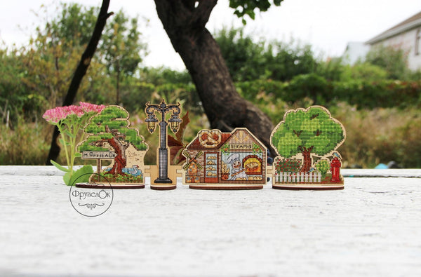 DIY Cross stitch kit on wood