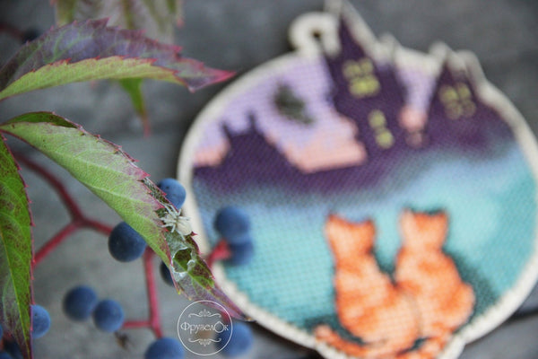 DIY Cross stitch kit on wood