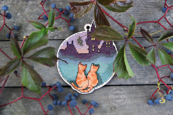 DIY Cross stitch kit on wood