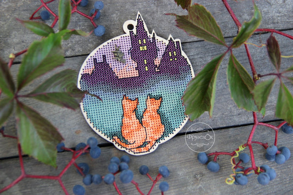 DIY Cross stitch kit on wood