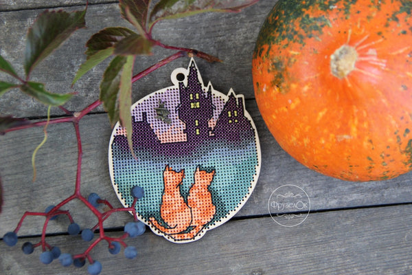 DIY Cross stitch kit on wood