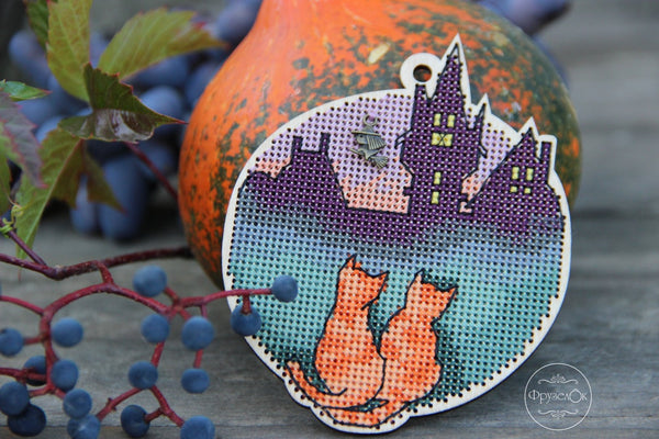 DIY Cross stitch kit on wood