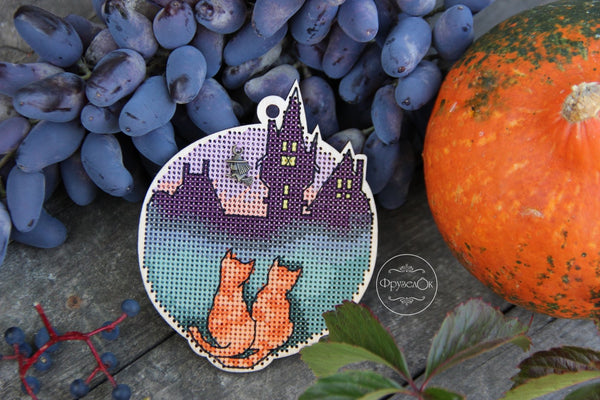 DIY Cross stitch kit on wood