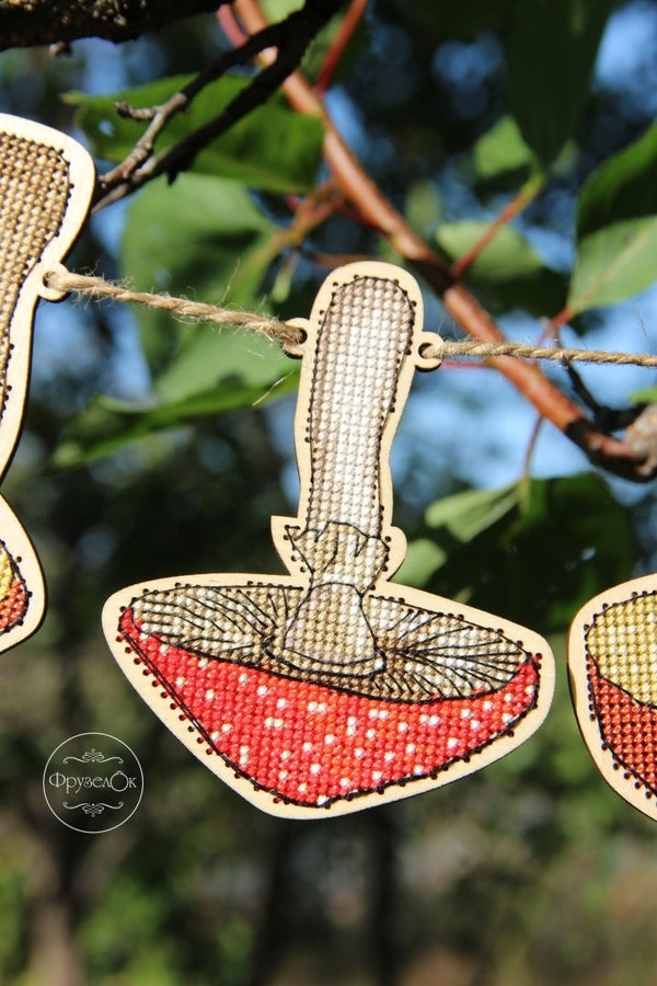 DIY Cross stitch kit on wood