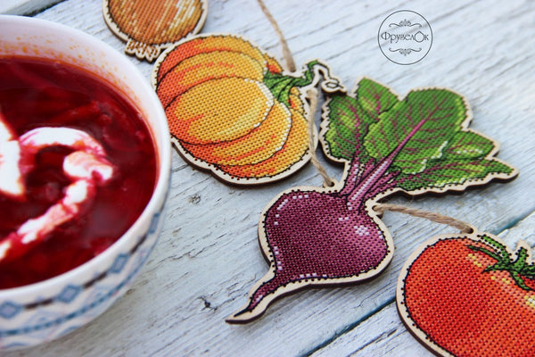 DIY Cross stitch kit on wood