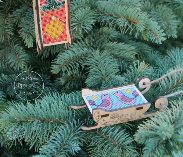 DIY Cross stitch kit on wood