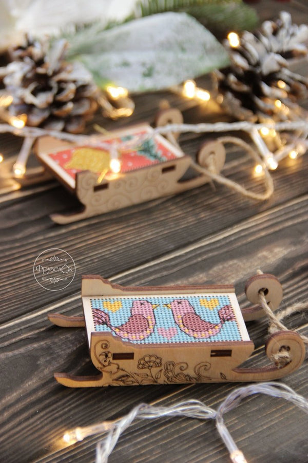 DIY Cross stitch kit on wood