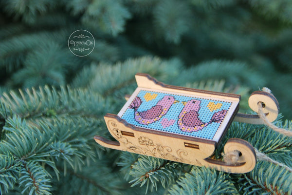 DIY Cross stitch kit on wood