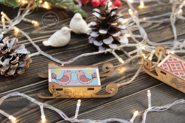 DIY Cross stitch kit on wood