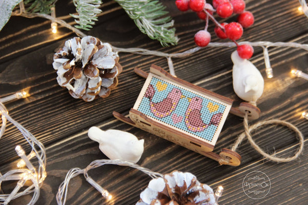 DIY Cross stitch kit on wood