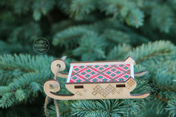 DIY Cross stitch kit on wood