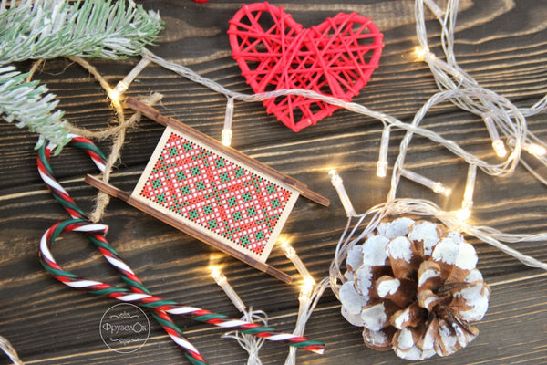 DIY Cross stitch kit on wood