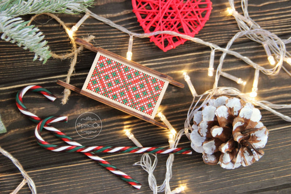 DIY Cross stitch kit on wood