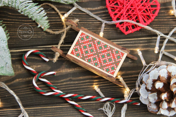 DIY Cross stitch kit on wood