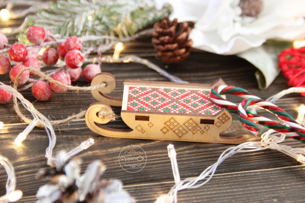 DIY Cross stitch kit on wood