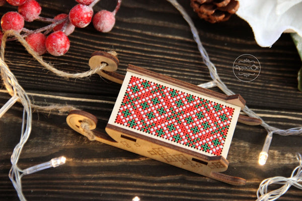 DIY Cross stitch kit on wood