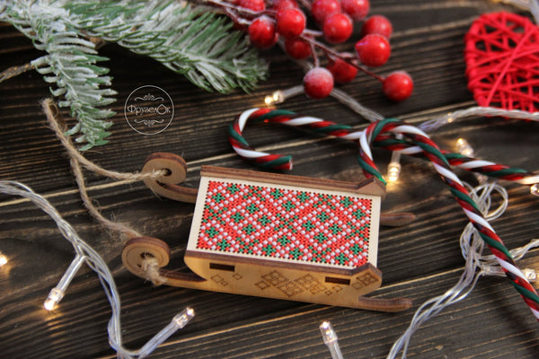 DIY Cross stitch kit on wood