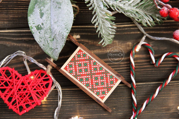 DIY Cross stitch kit on wood