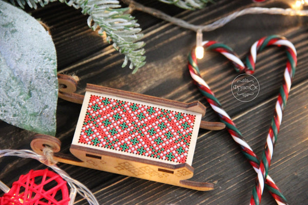 DIY Cross stitch kit on wood