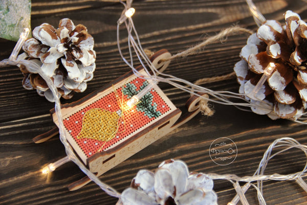 DIY Cross stitch kit on wood