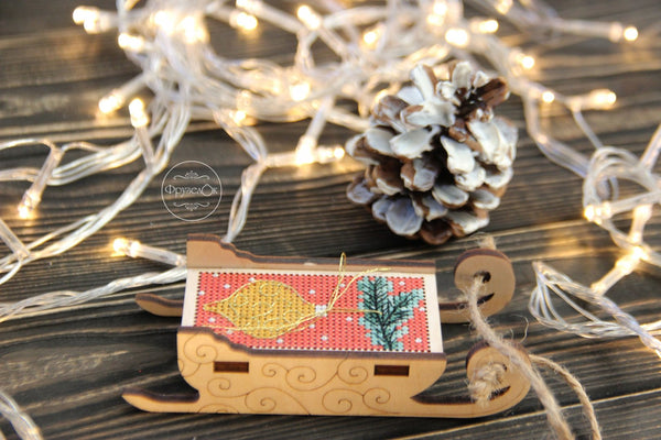 DIY Cross stitch kit on wood