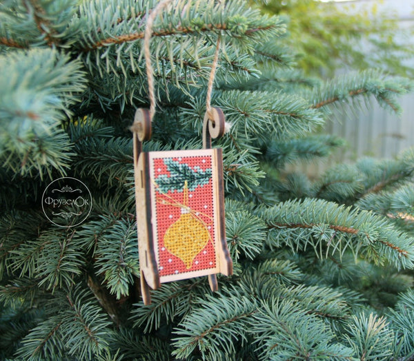 DIY Cross stitch kit on wood