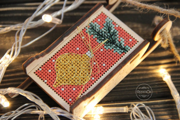 DIY Cross stitch kit on wood