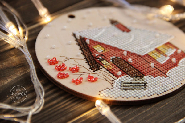 DIY Cross stitch kit on wood