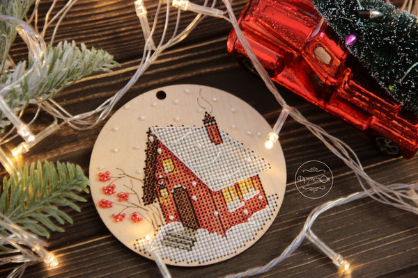 DIY Cross stitch kit on wood