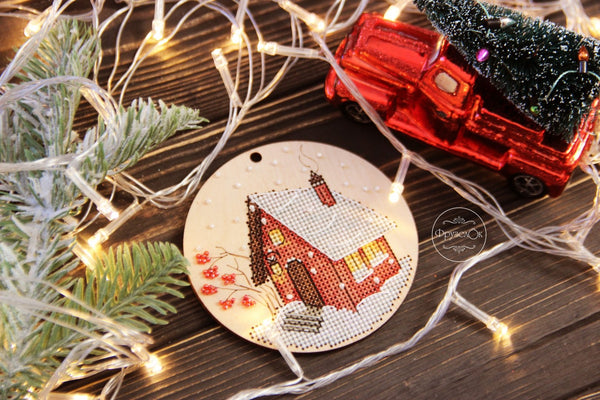 DIY Cross stitch kit on wood