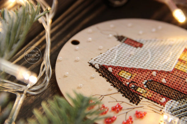 DIY Cross stitch kit on wood