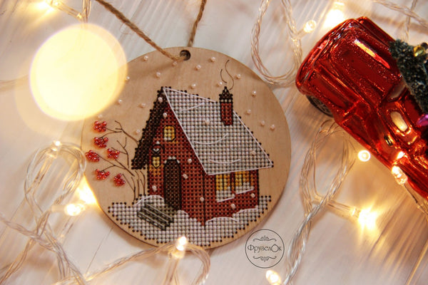 DIY Cross stitch kit on wood