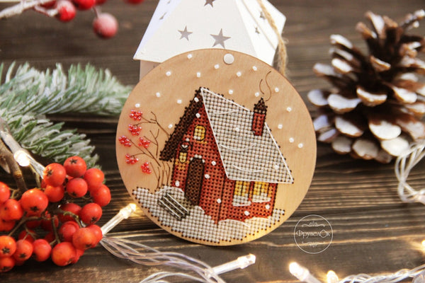 DIY Cross stitch kit on wood