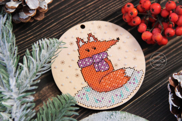 DIY Cross stitch kit on wood