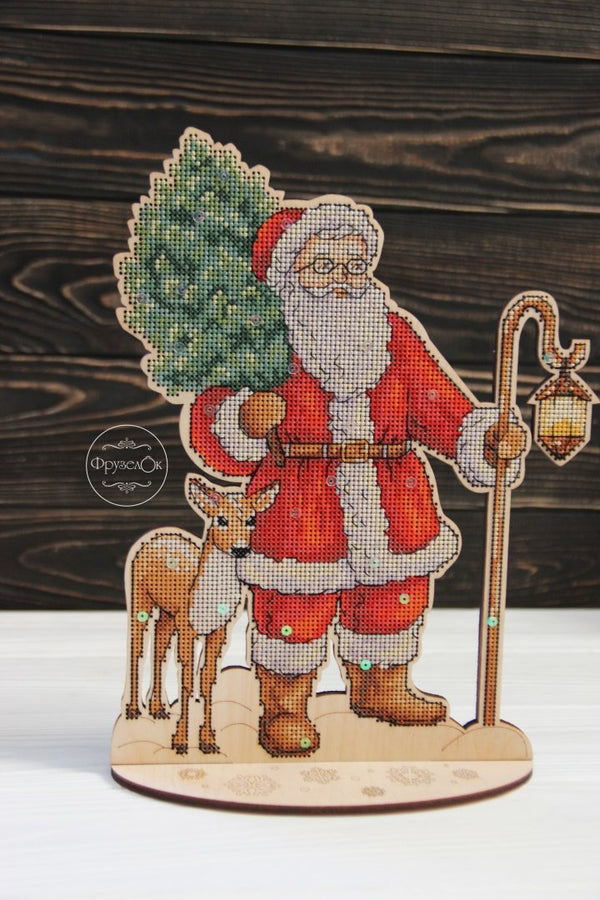 DIY Cross stitch kit on wood