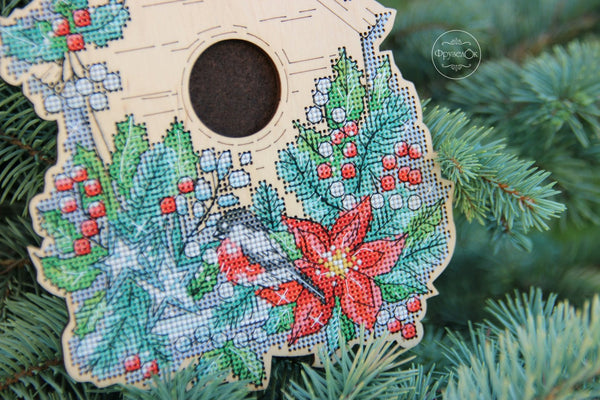 DIY Cross stitch kit on wood