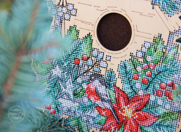 DIY Cross stitch kit on wood
