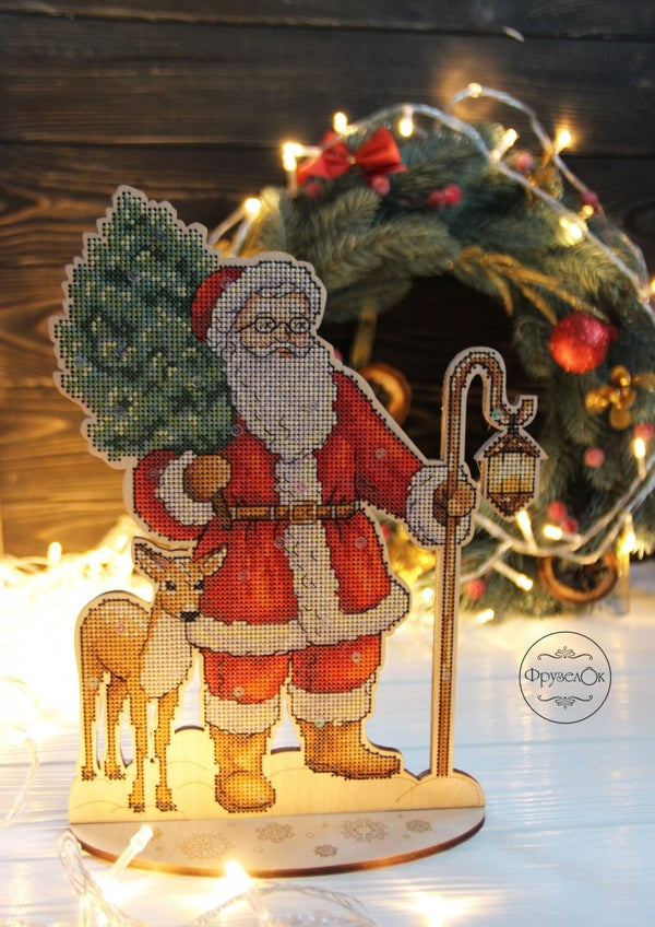 DIY Cross stitch kit on wood