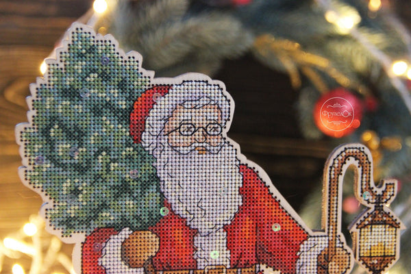 DIY Cross stitch kit on wood