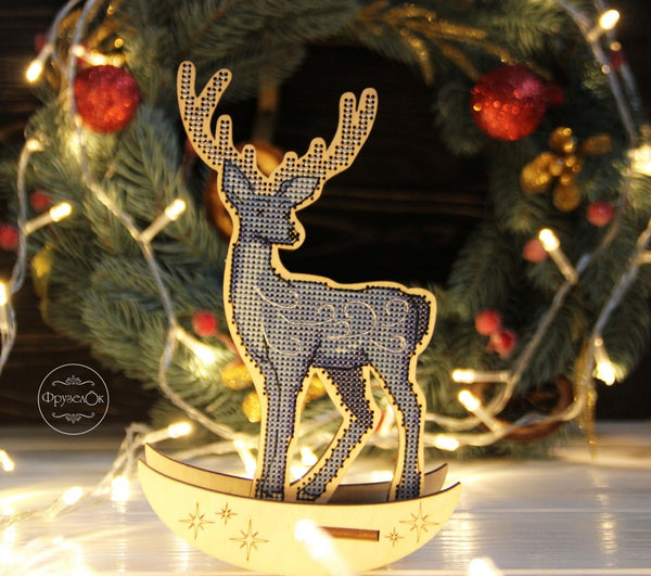 DIY Cross stitch kit on wood